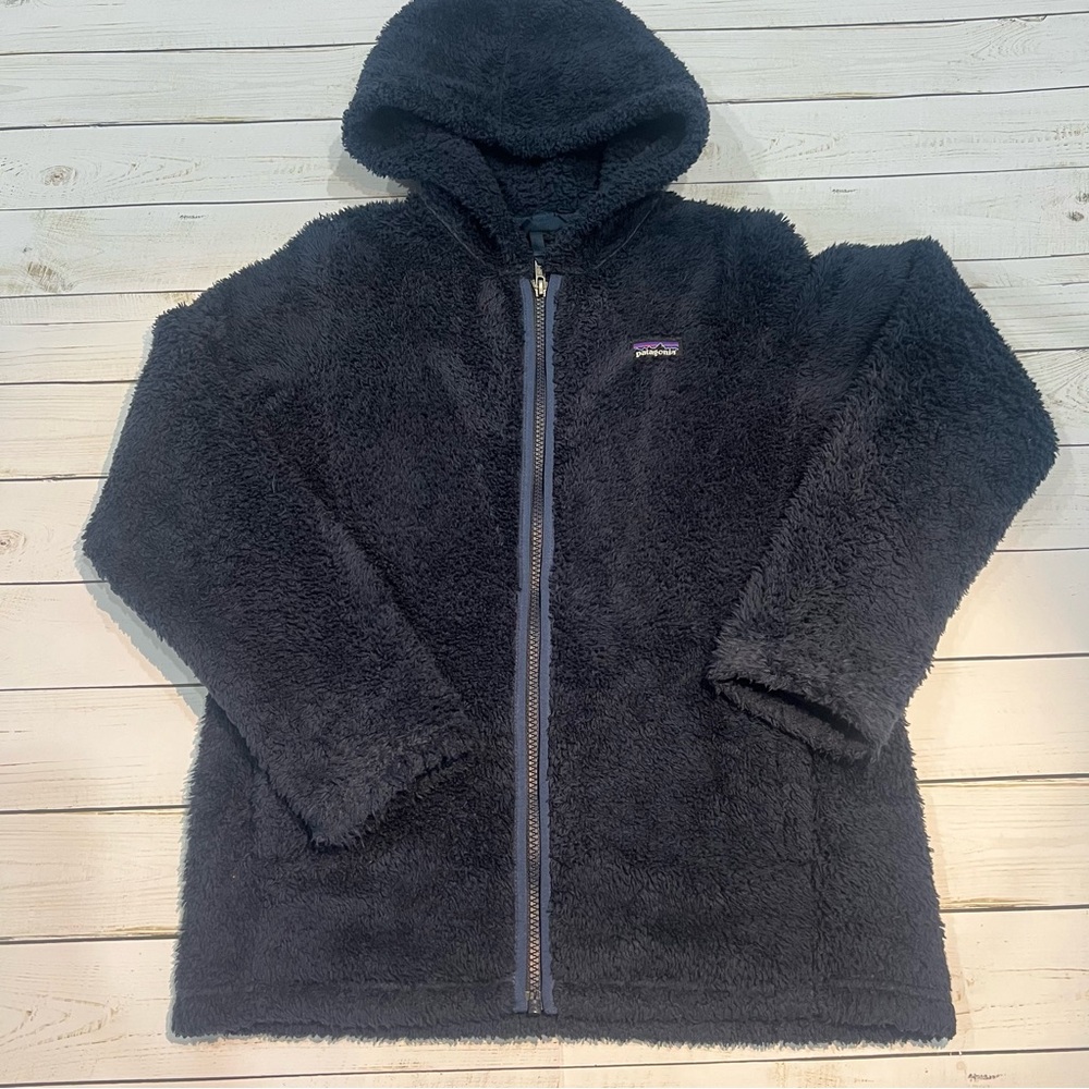 Patagonia Kids' Los Gatos Fleece Hoody Sz XL Navy Blue